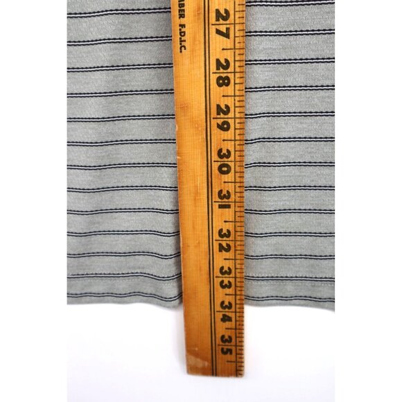 Duluth Trading Co. 3XL Gray Striped Golf Polo Shirt With Zipper Pocket - Picture 5 of 9